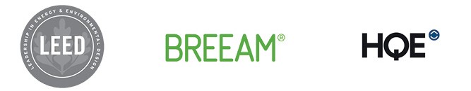 Certifications Leed, Breeam, Hqe