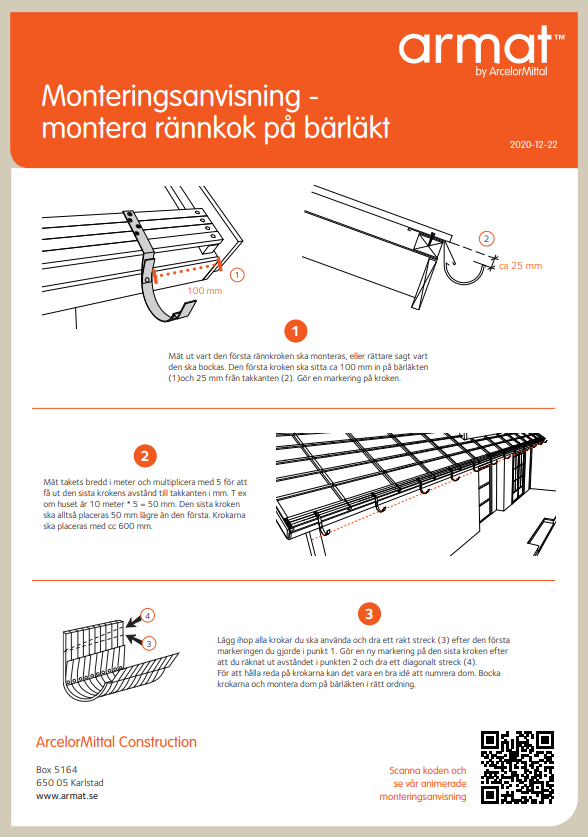 mount on support battens